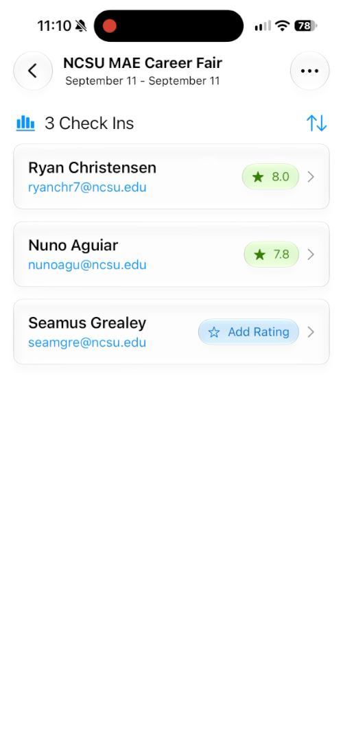 The sort menu open, showing Most Recent, Highest Rated and Lowest Rated